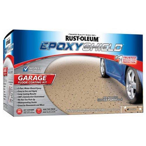Rust-Oleum 261842 50 Voc - 1 Car Epoxy Shield Garage Floor Kit, Tan