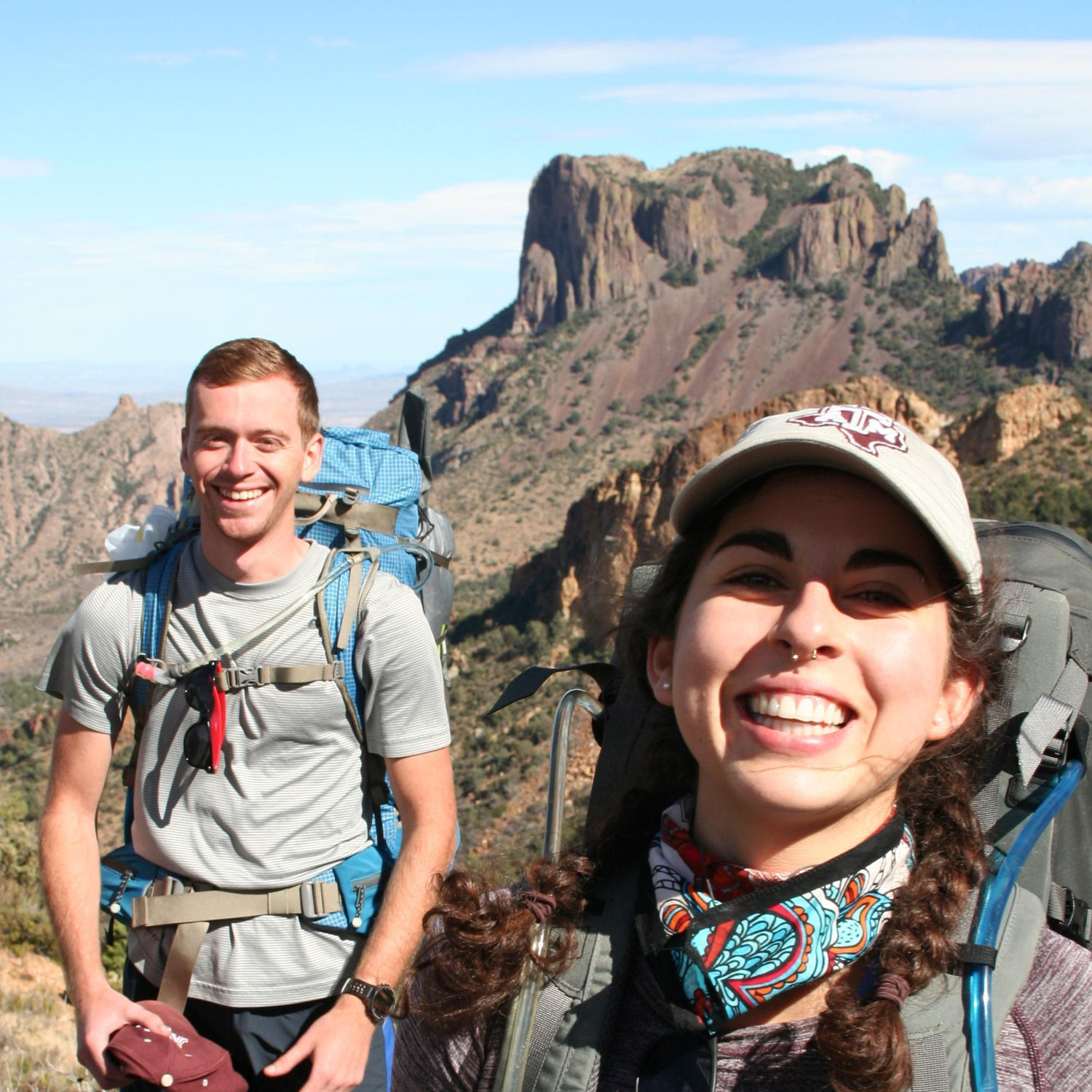 Big Bend, before we knew we liked each other. I should have known... he carried half the things in my pack, we stayed up laughing under the stars and I wore his jacket the whole trip.