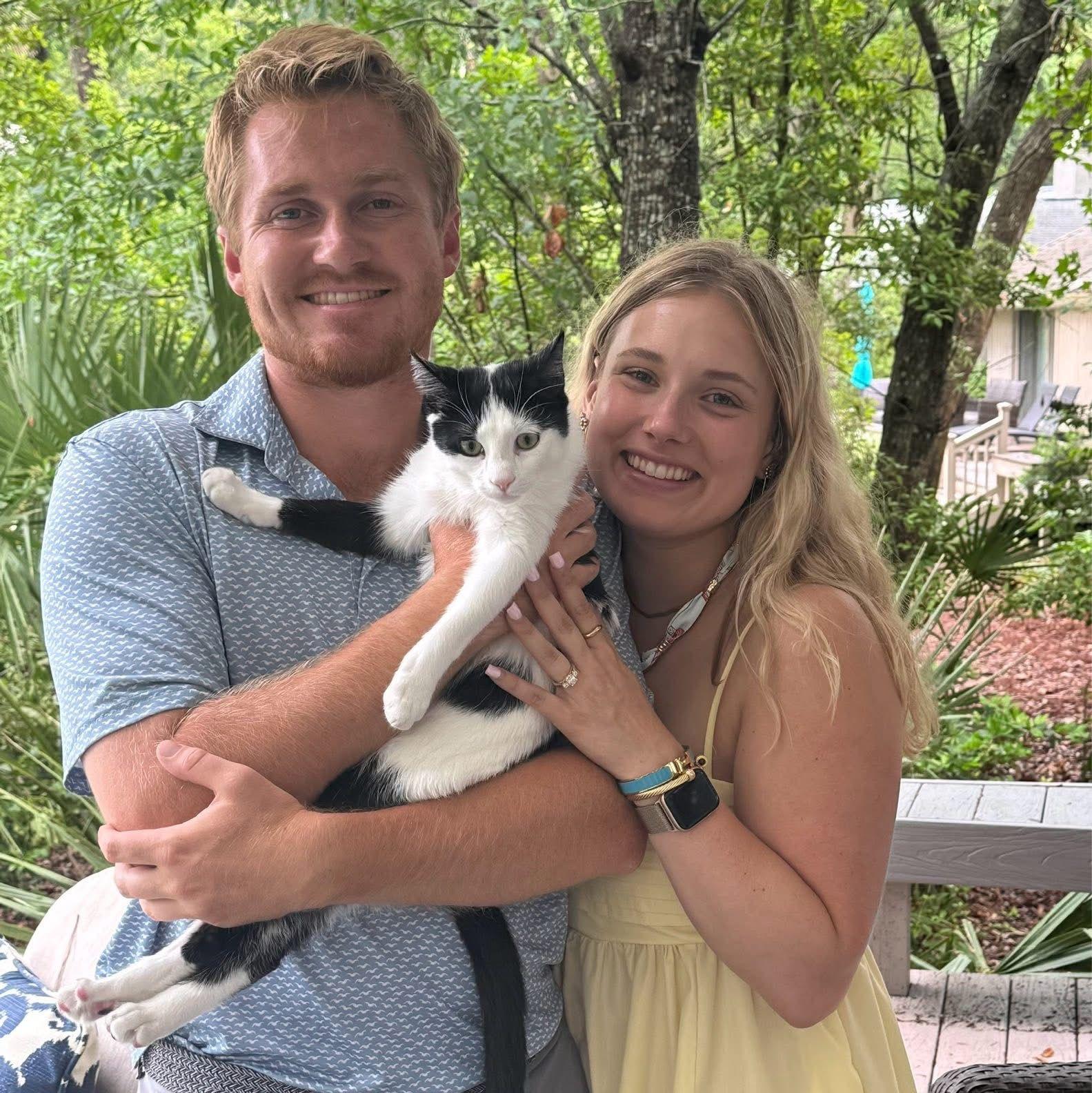 Our first family photo after Jake proposed!