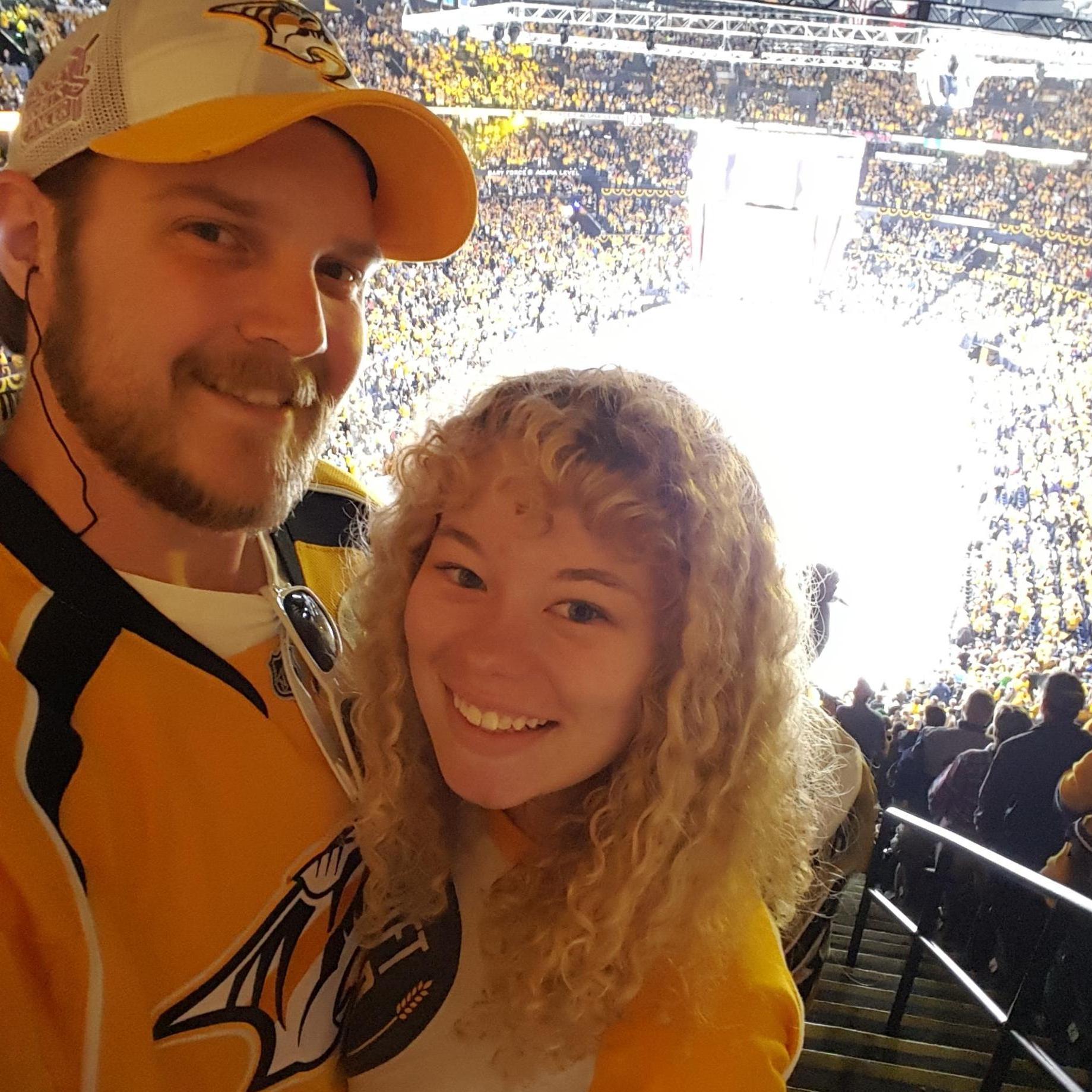 our first Predators game together