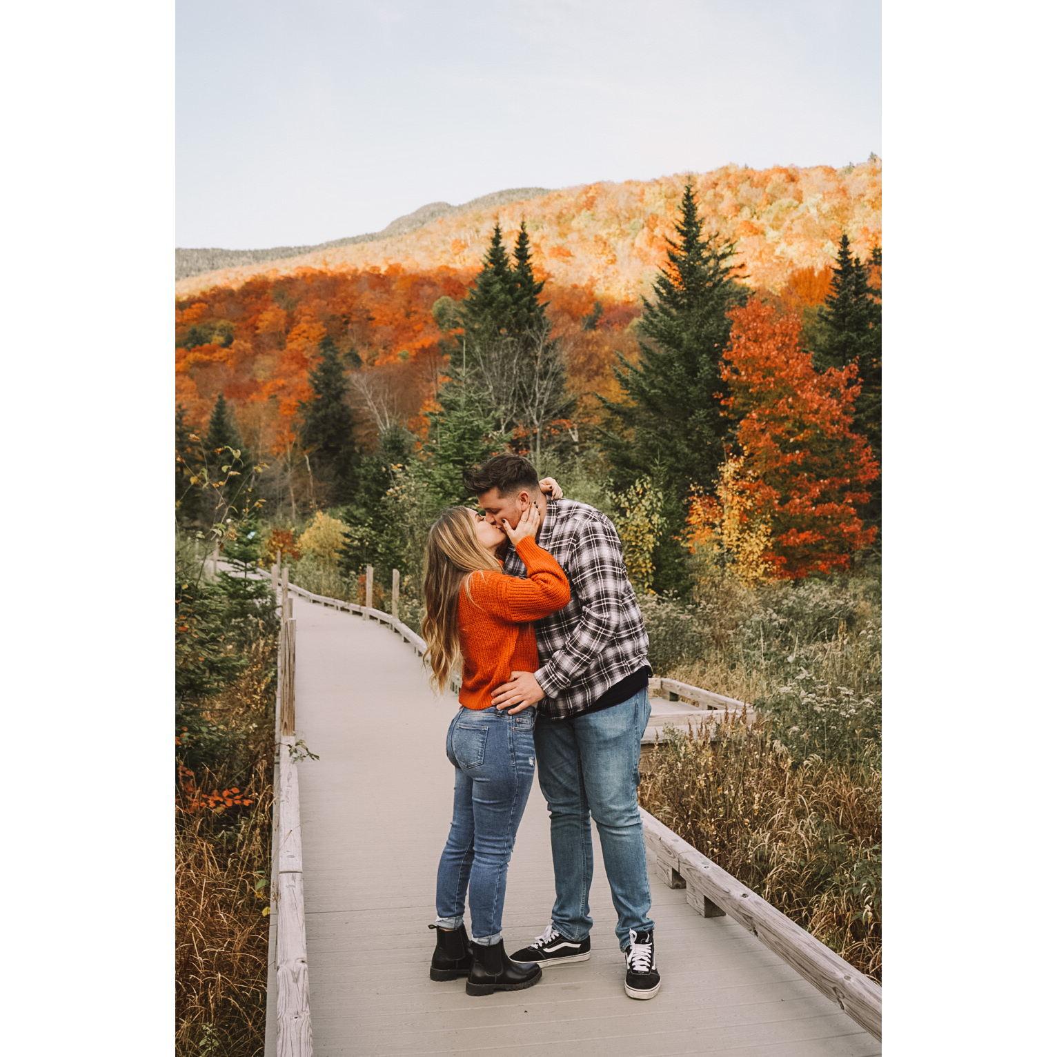 A fun fall trip to Vermont 2021. Funny story, Tianna thought Justin was going to propose on this trip