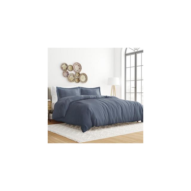 Solid 3 Piece Duvet Cover Sets, 19 Colors - Ultra Soft, Easy Care, Wrinkle Free - Becky Cameron / Stone, Full/Queen