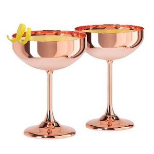 Copper Coupe Cocktail Goblets, Set of 2