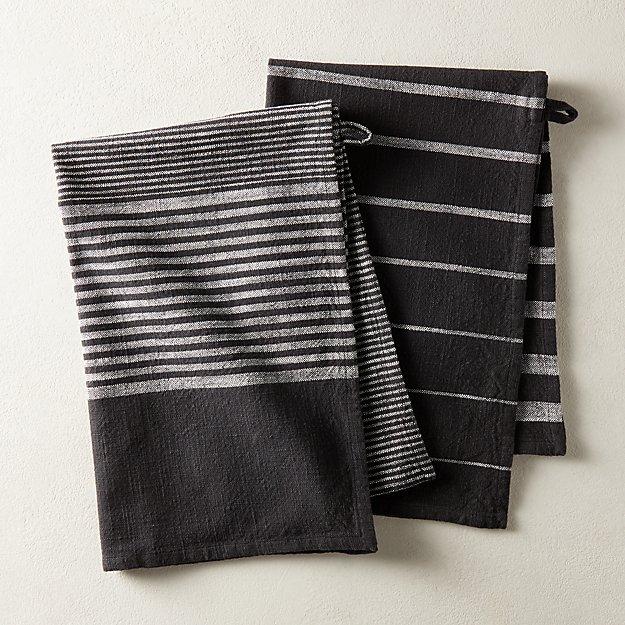 Cafe Stripe Dishtowels Set of 2