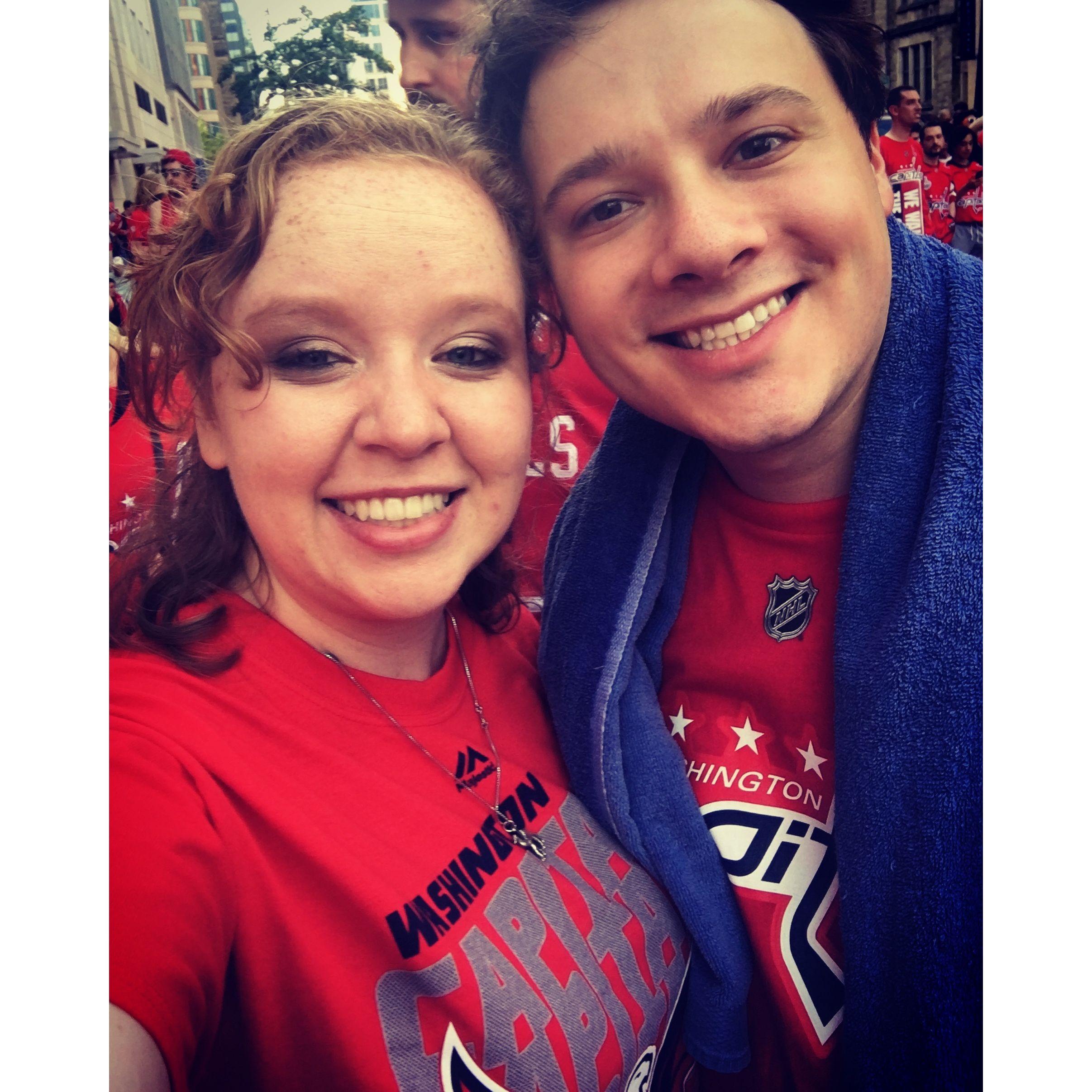 When we watched the Caps win the Stanley Cup!