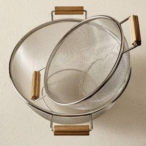 Kitchen Colander with Wooden Handles, Large