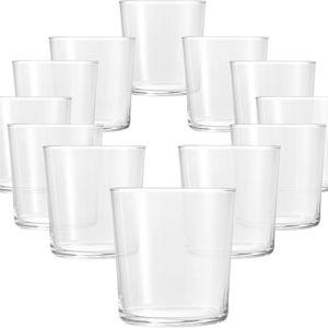 Bormioli Rocco Bodega Collection Glassware – Set Of 12 Medium 12 Ounce Drinking Glasses For Water, Beverages & Cocktails – 12oz Clear Tempered Glass Tumblers