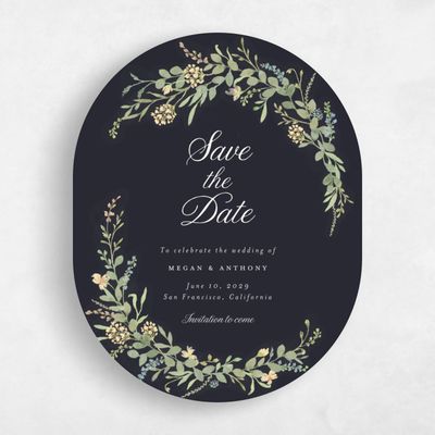 Ebony, Black Wedding Save the Date - Nektar Classic