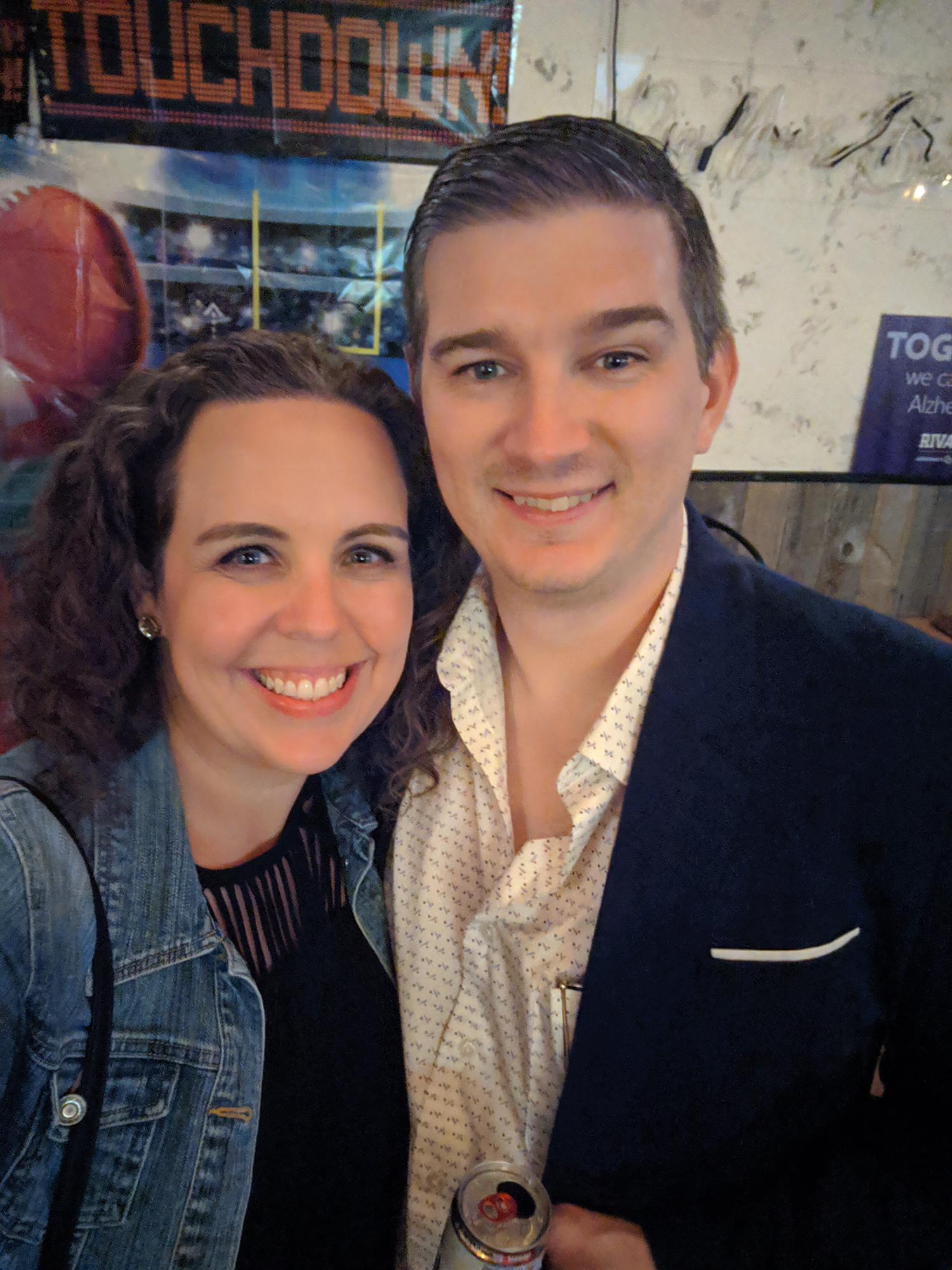 Right before a sweet raffle win at an Alzheimer benefit