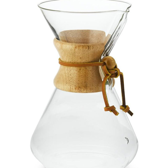 Chemex® 10-Cup Pour-Over Wood Collar Glass Coffee Maker