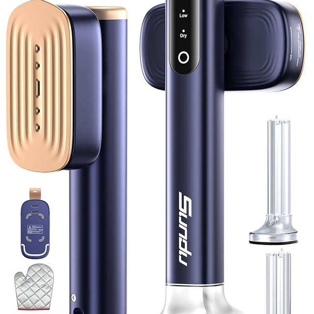 Clothes Steamer, Steamer for Clothes with 2 Water Tanks (180 ml and 100 ml), Portable 2 In 1 Travel Steamer Iron,10s Fast Heat-up, 20 Minutes of Ironing Handheld Garment Steamer for Travel and Home
