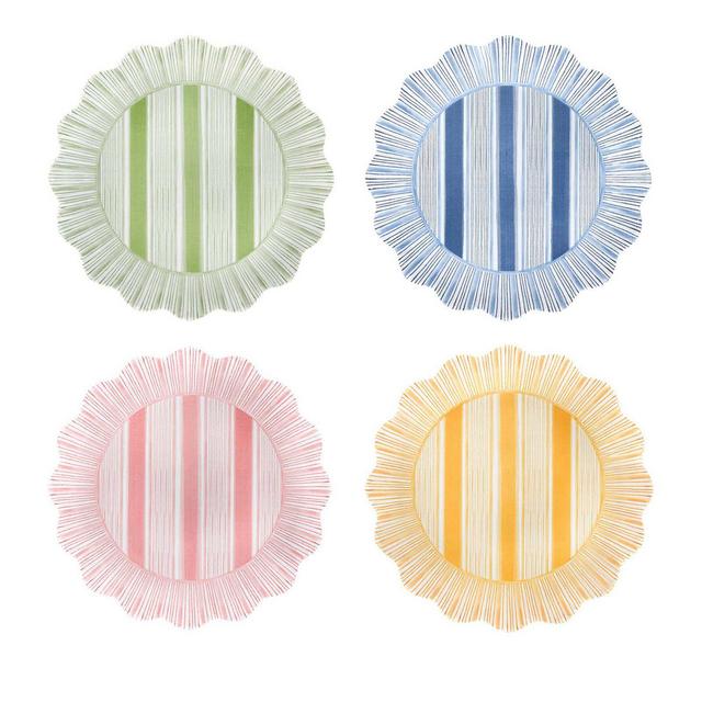 Juliska Cabana Stripe Melamine Dessert/Salad Plate, Set of 4