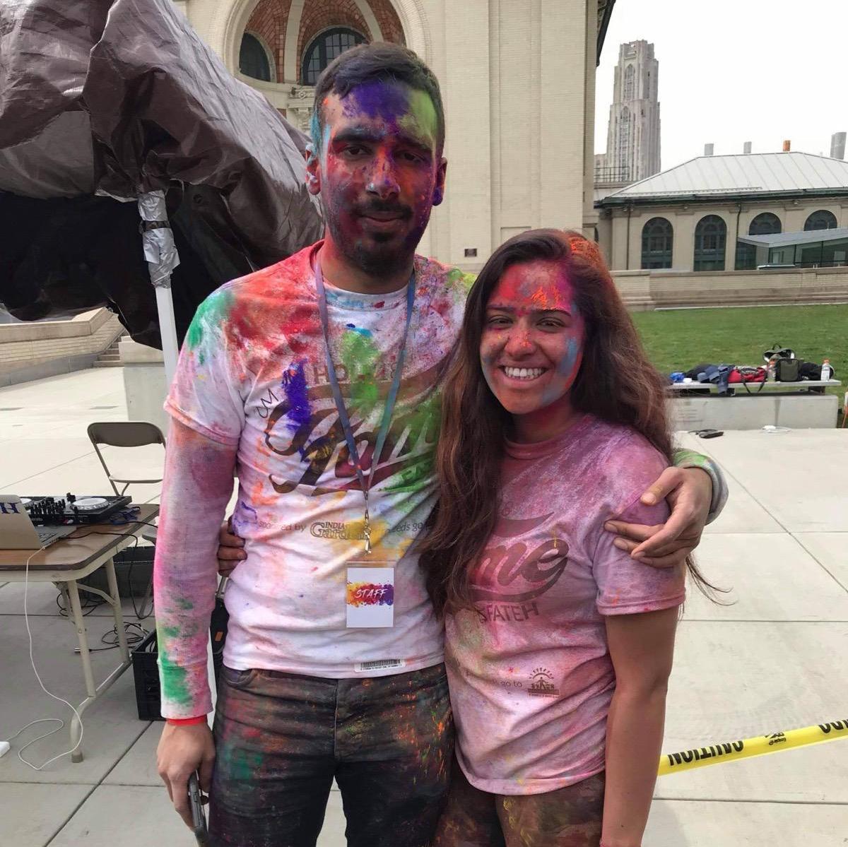 Celebrating a successful Holi event put together by Hans!