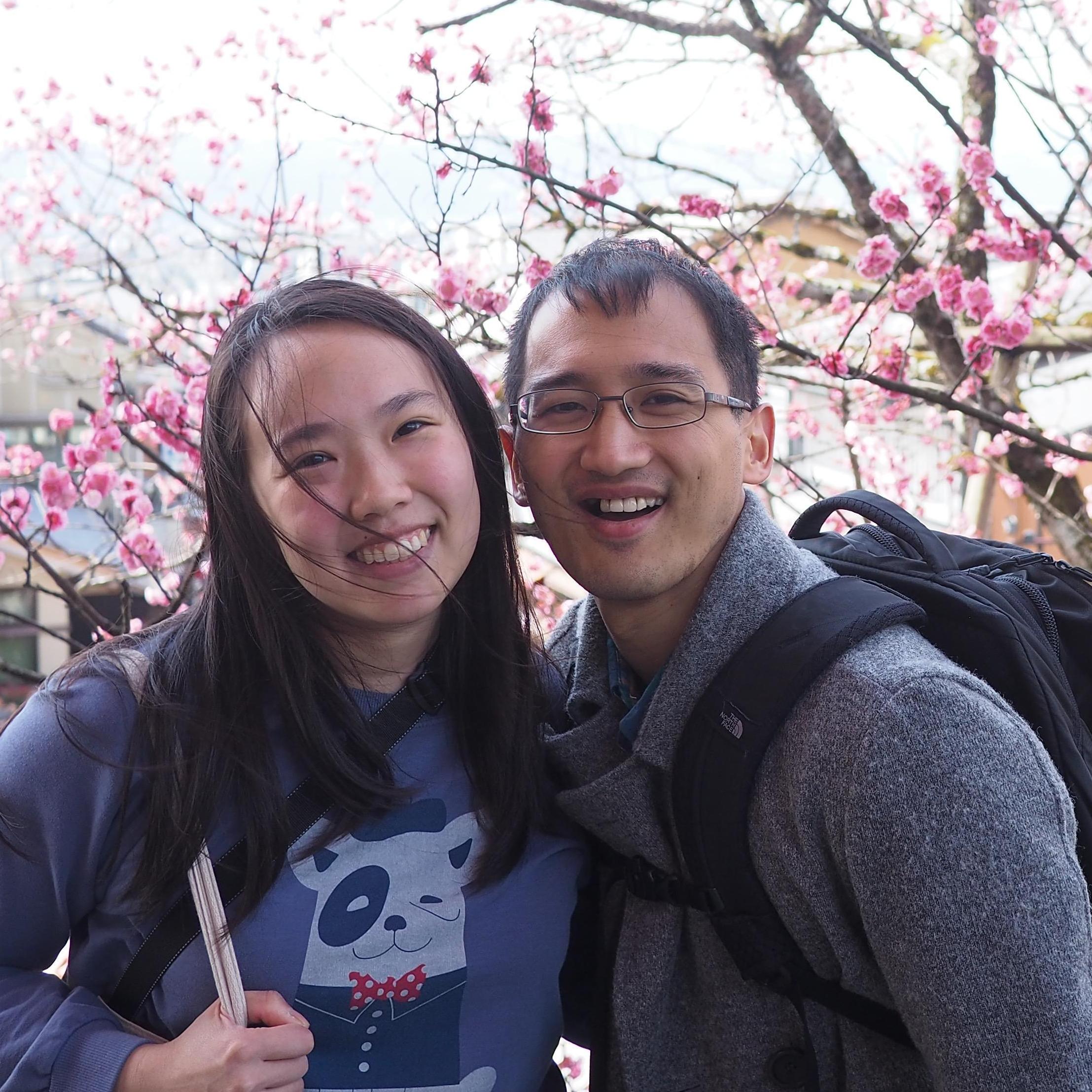 Our 1st international trip together in Kyoto, Japan during cherry blossom season.  This extreme test of patience was the first testament of our dedication to each other.