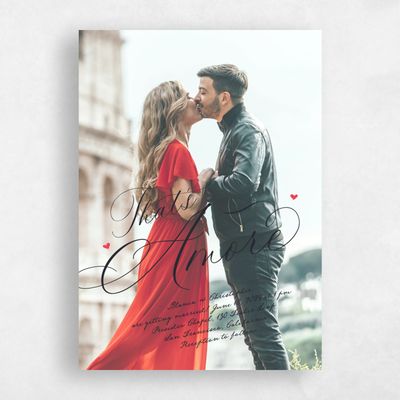 Ebony, Black Wedding Invitation - Estate Photo