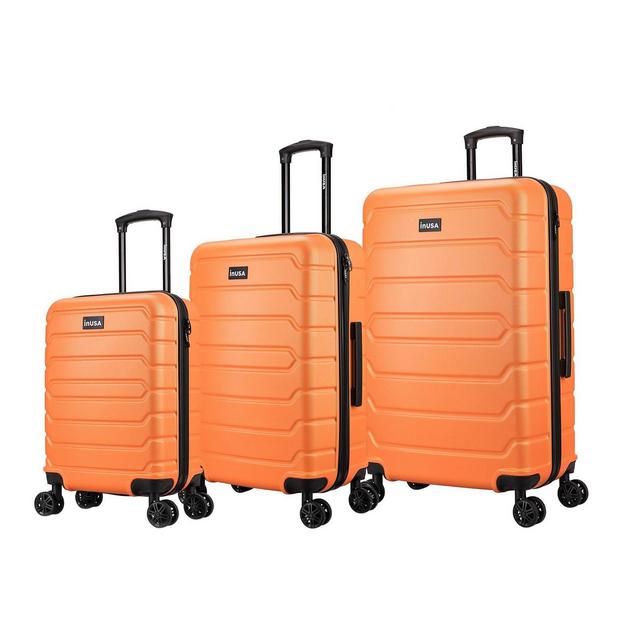 InUSA Trend Lightweight Hardside Spinner 3pc Luggage Set - Orange