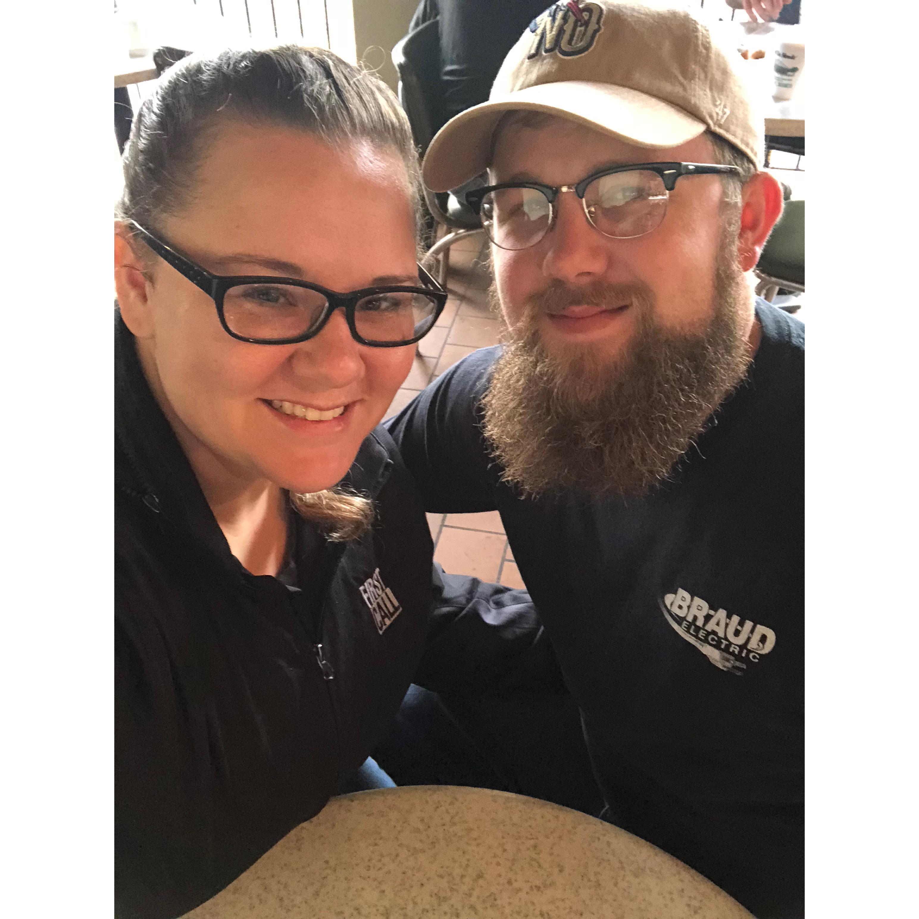 Having a romantic morning at Cafe' Du Monde!