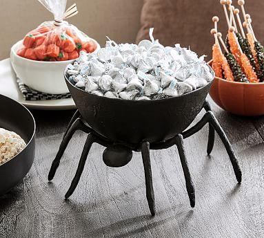 Trick or Treat Spider Handcrafted Metal Candy Bowl