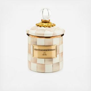 Mocha Check Enamele Demi Canister