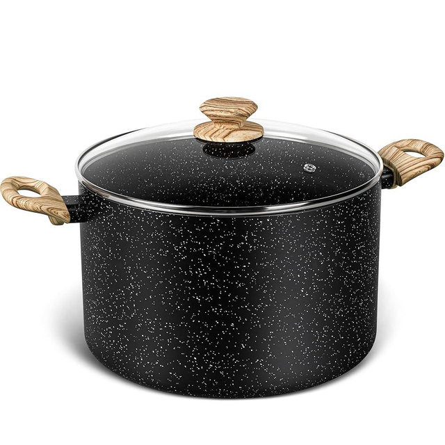 MICHELANGELO Stock Pot with Lid, 10 Quart Large Pot for Cooking, Nonstick Cooking Pot with Healthy Coating, Non Stick Soup Pot Induction Compatible