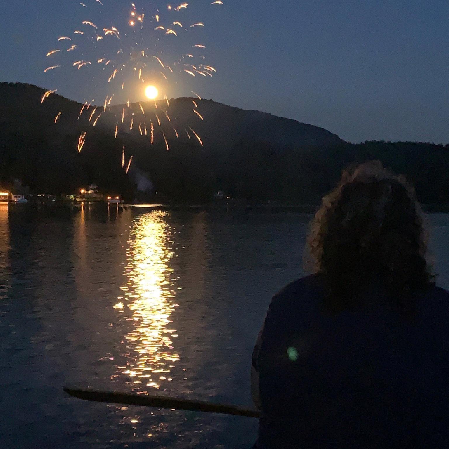 Fireworks over lake Iroquois, 2020.
