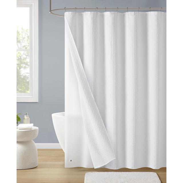 Decor Studio Baskeweave 2-Pc. Shower Curtain and Liner Set