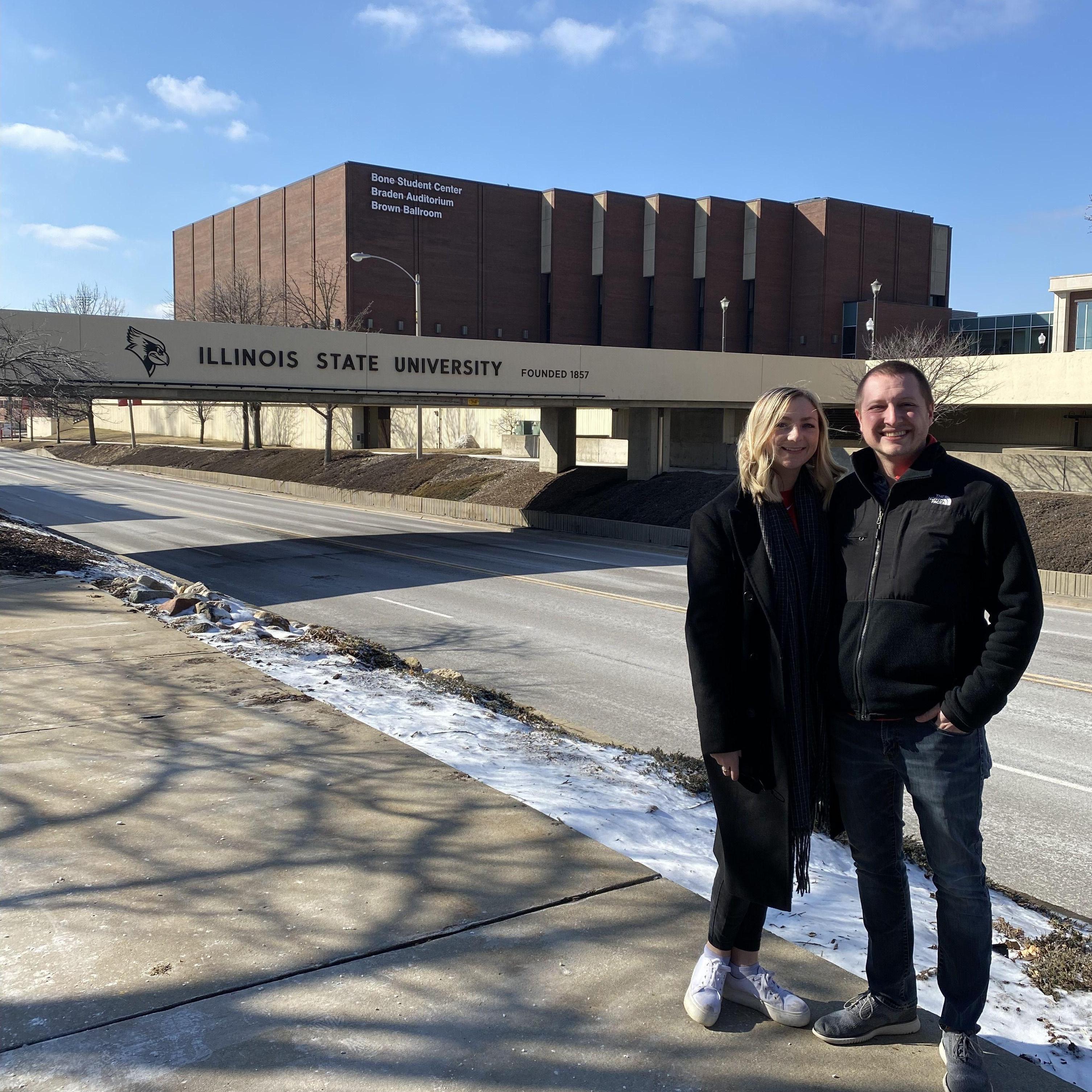 Jeff showed Casey around his old stomping grounds... GO REDBIRDS!