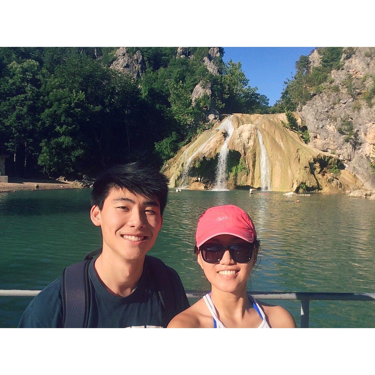 July 2016 at Turner Falls in OK
Our first day trip together