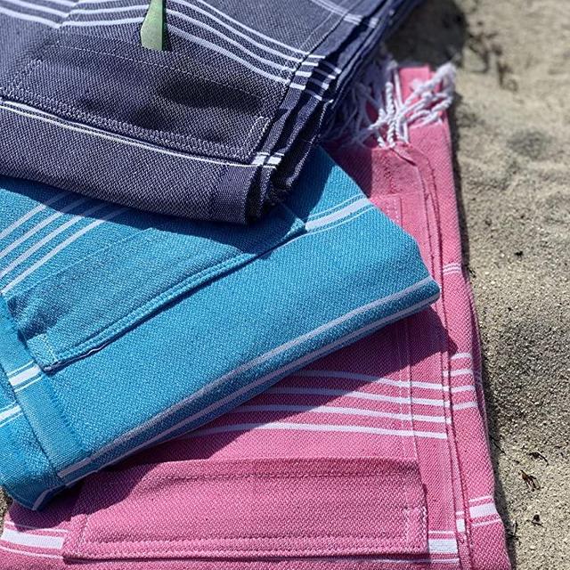 Lux Oversized 38x68 Absorbent Cotton Beach Towel W/ Hidden Zipper Pocket 100% Natural Turkish Cotton XL - Sand Free Lightweight Quick Dry | Poolside Sunbed Throw for Men Women (Boys + Girl Set)