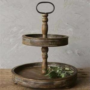 The Charleston Wooden Two Tier Tray