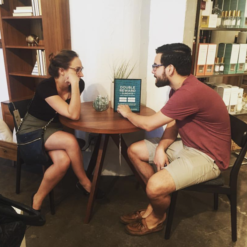 Making important decisions about our first furniture purchases for our new apartment together! 06.12.2016