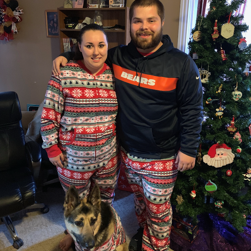 Christmas 2018 - both Jordan and Chloe hated the matching pajamas Vanessa bought