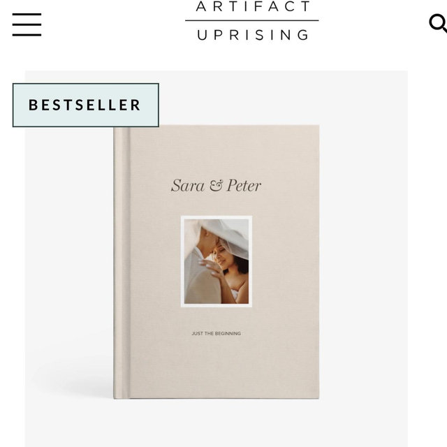 Artifact Uprising custom Wedding Photobook