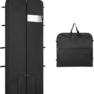 Kntiwiwo Wedding Dress Garment Bag 72" Dress Bags for Gowns Long with Accessories Pockets Bridal Garment Cover with Adjustable Handles for Wedding Dress, Prom Evening Gown