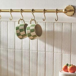 Wiggle Brass Pot Rack Utensil Rail