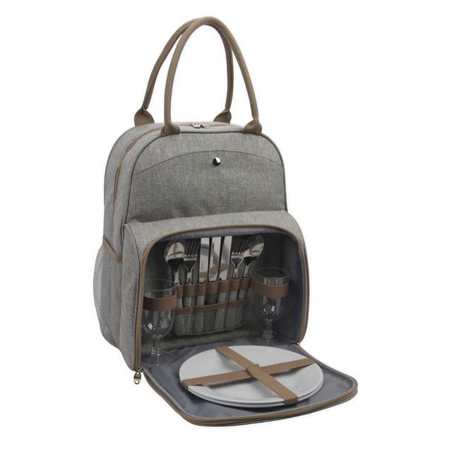 Destination Summer 2-Person Picnic Backpack in Black