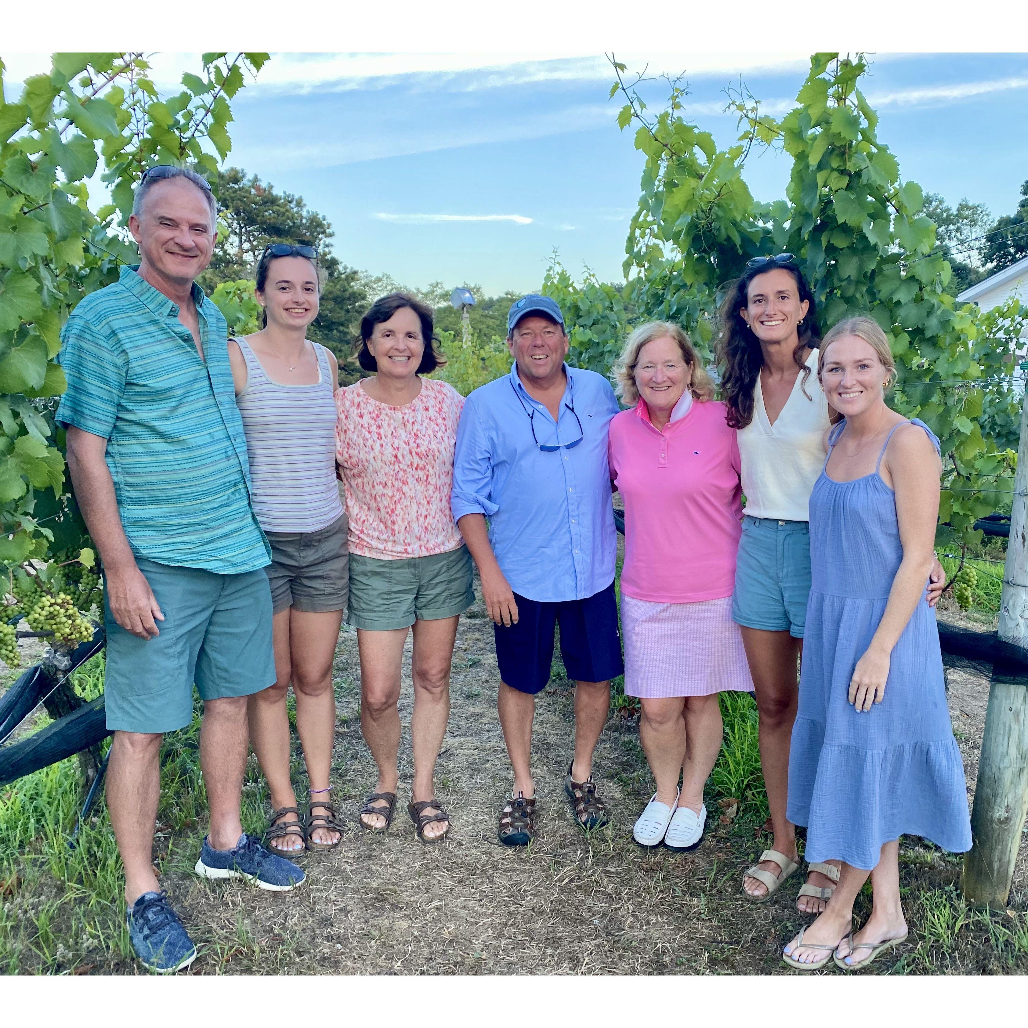 Both of our families at Truro Vineyards