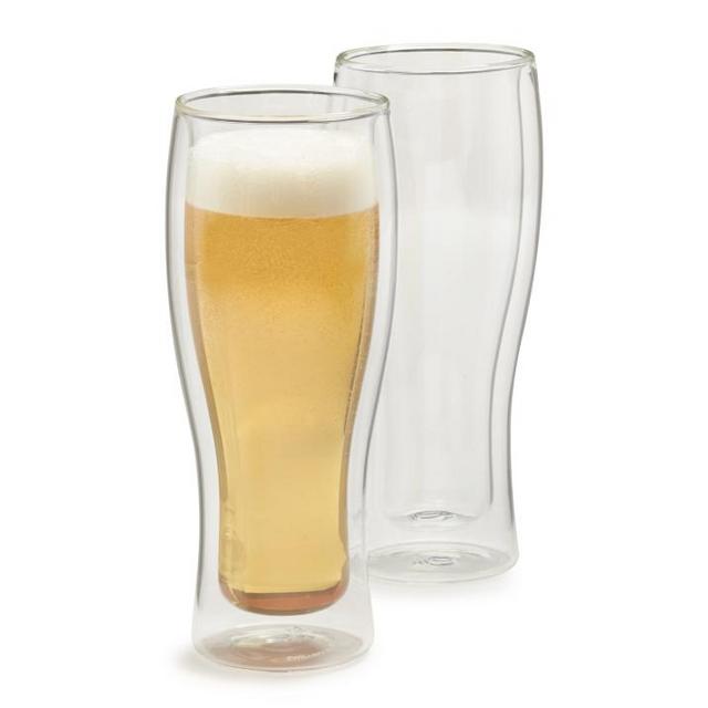 Zwilling J.A. Henckels Sorrento Double-Wall Beer Glasses, 14 oz., Set of 2