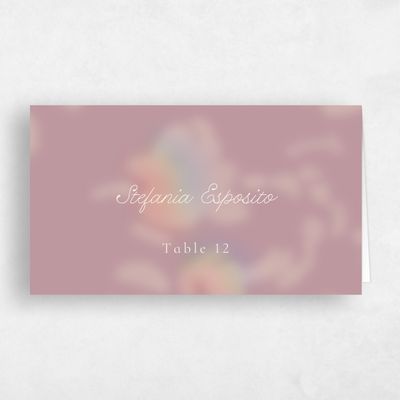 Dusty Rose, Pink Wedding Place Card - Ola