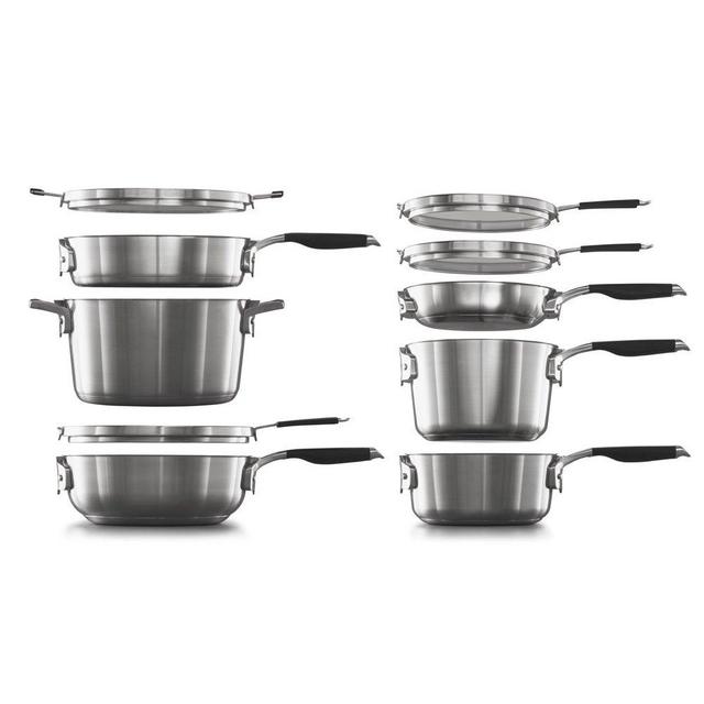 Select by Calphalon™ Space-Saving 10-Piece Stainless Steel Cookware Set