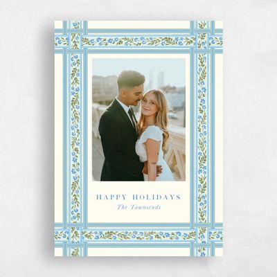 Teal, Blue Holiday Card - Kinsale Portrait