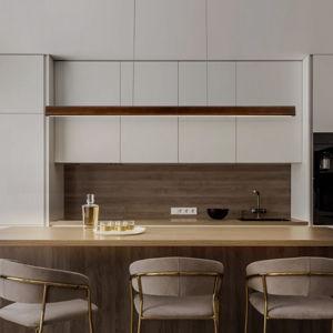 Linear Kitchen Island Pendant Light - Walnut