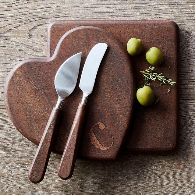 Handcrafted Wood Cheese & Charcuterie Board for 2 Gift Set