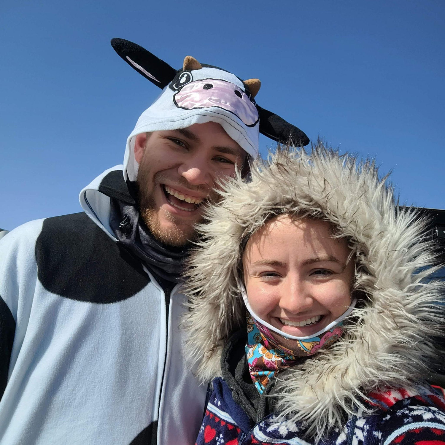 Skiing in onesies - Steamboat 2022