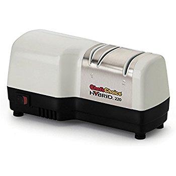 Chef's Choice 120 Diamond Hone 3-Stage Professional Knife Sharpener, White