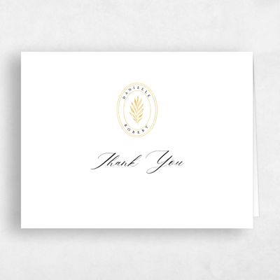 White Wedding Thank You - Visby Landscape Foil