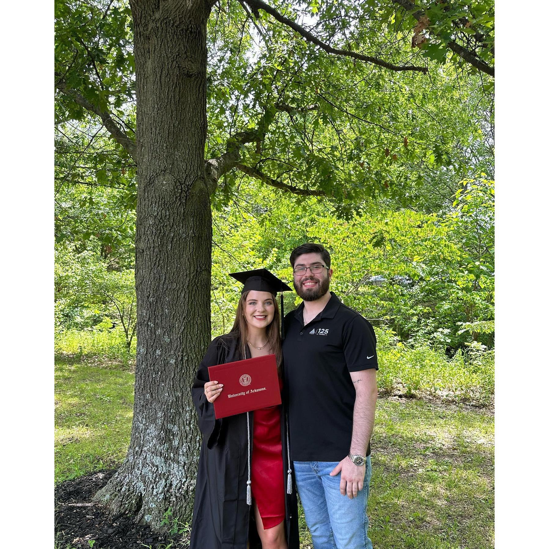 Briana's graduation from the University of Arkansas.