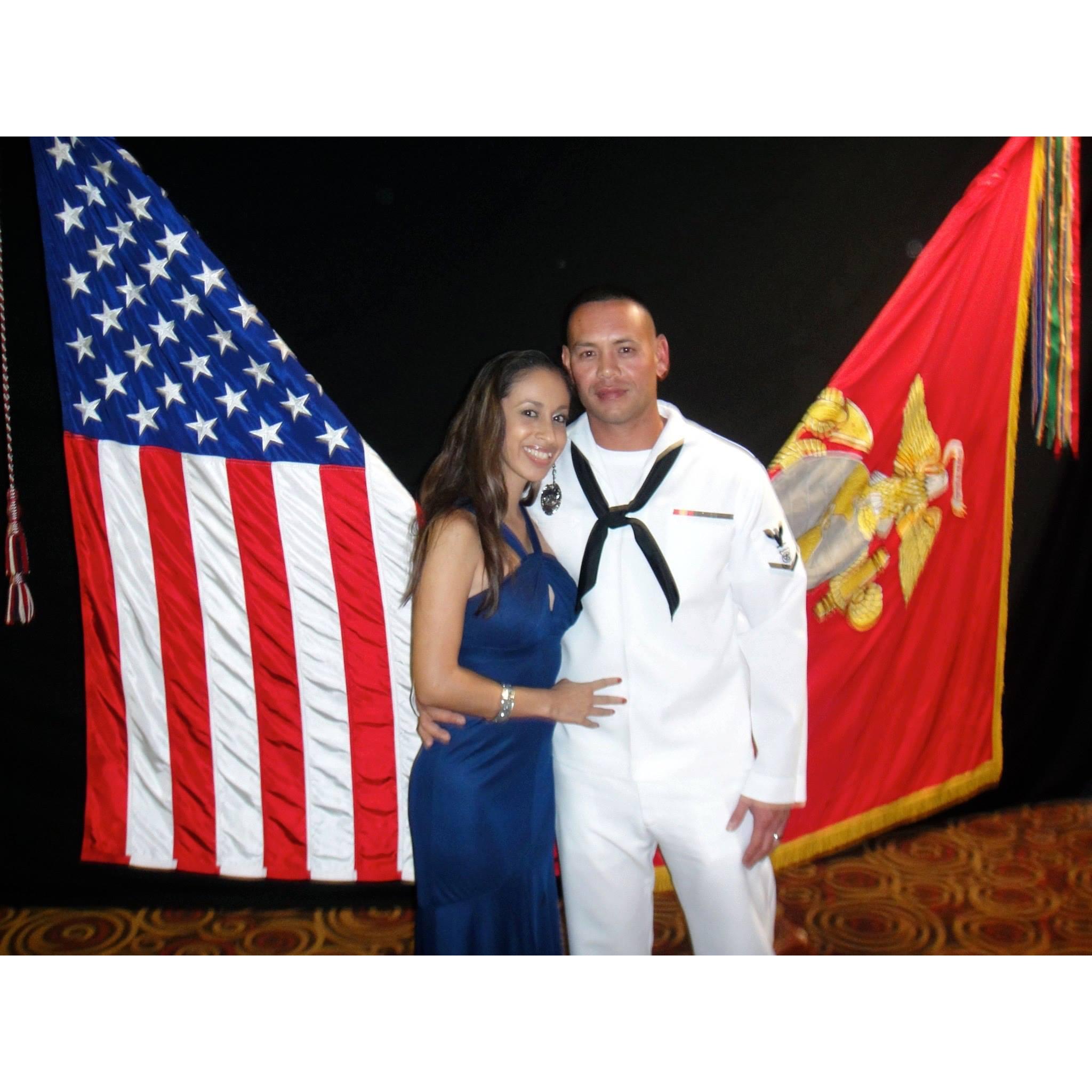 Attending The MA Ball during Nate's military service