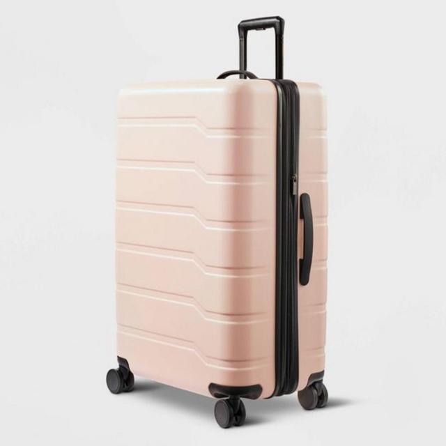 Hardside Large Checked Spinner Suitcase