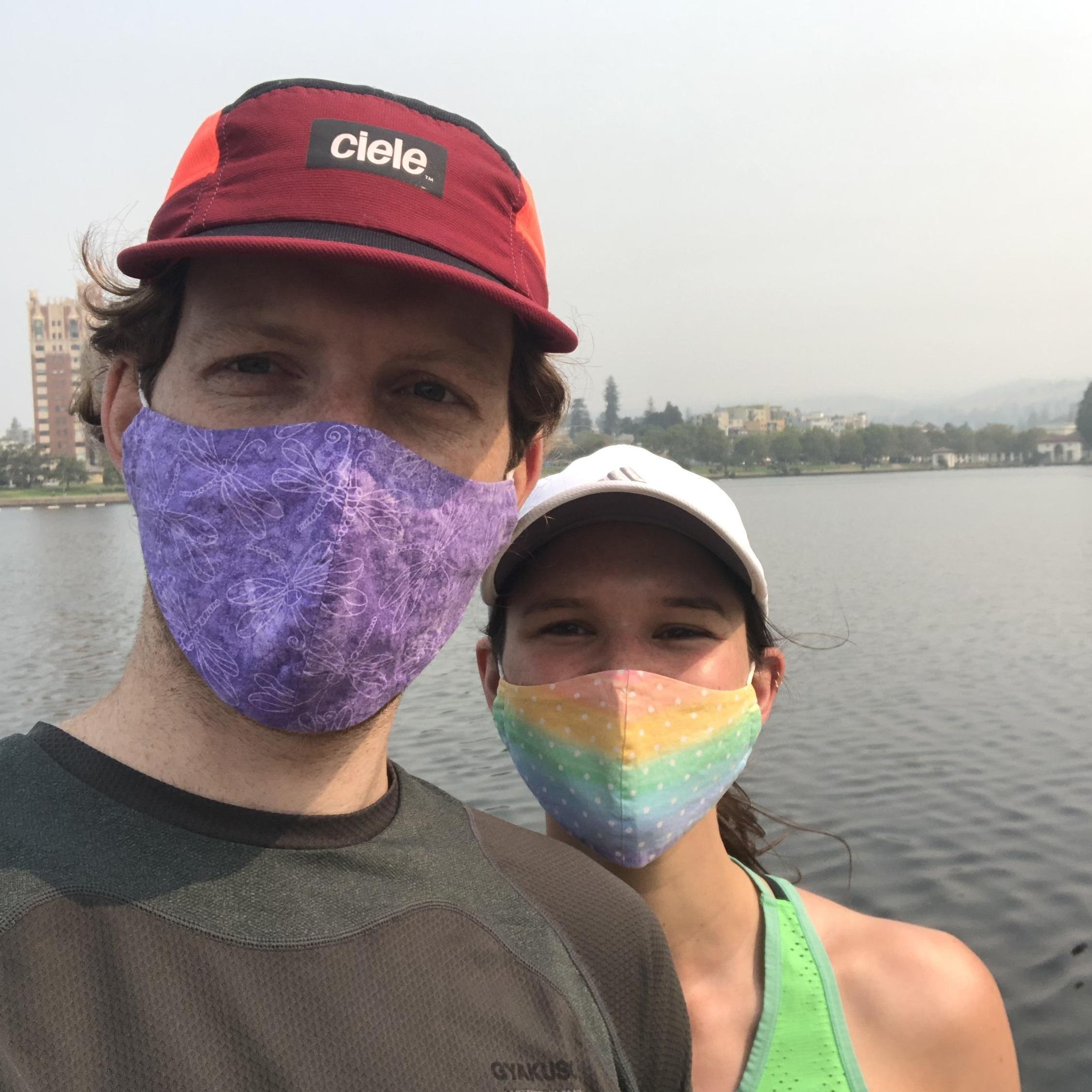 Masked up at Lake Merritt, Oakland, 2020.